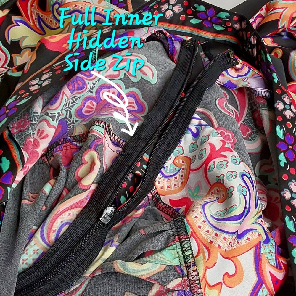 SIDE-ZIP BOHO-CHIC DRESS - Picture 10 of 16